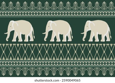 elephants pattern, Geometric
Beautiful Thailand,thai pattern,seamless,Traditional,ethnic,fabric pattern for textiles,rugs, wallpaper,clothing, sarong,batik,wrap,embroidery,print,background,cover, illu