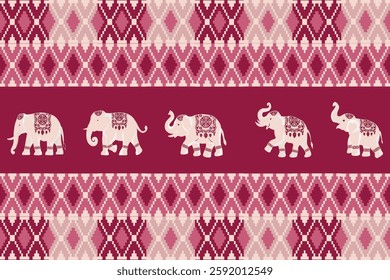 elephants pattern, Geometric
Beautiful Thailand,thai pattern,seamless,Traditional,ethnic,fabric pattern for textiles,rugs, wallpaper,clothing, sarong,batik,wrap,embroidery,print,background,cover, illu