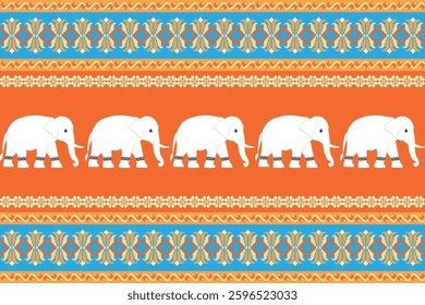 elephants pattern, Geometric
Beautiful Thailand,thai pattern,seamless,Traditional,ethnic,fabric pattern for textiles,rugs, wallpaper,clothing, sarong,batik,wrap,embroidery,print,background,cover, illu