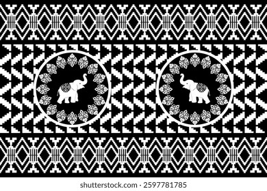elephants pattern, Geometric
Beautiful Thailand,thai pattern,seamless,Traditional,ethnic,fabric pattern for textiles,rugs, wallpaper,clothing, sarong,batik,wrap,embroidery,print,background,cover, illu