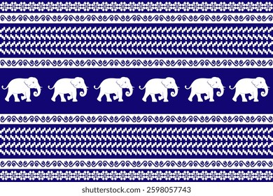 elephants pattern, Geometric, blue
Beautiful Thailand,thai pattern,seamless,Traditional,ethnic,fabric pattern for textiles,rugs, wallpaper,clothing, sarong,batik,wrap,embroidery,print,background,cover