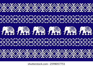 elephants pattern, Geometric, blue
Beautiful Thailand,thai pattern,seamless,Traditional,ethnic,fabric pattern for textiles,rugs, wallpaper,clothing, sarong,batik,wrap,embroidery,print,background,cover