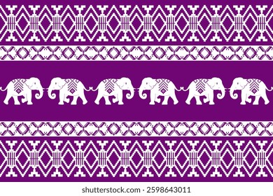 elephants pattern, Geometric, pink,
Beautiful Thailand,thai pattern,seamless,Traditional,ethnic,fabric pattern for textiles,rugs, wallpaper,clothing, sarong,batik,print,background,illustration,vector