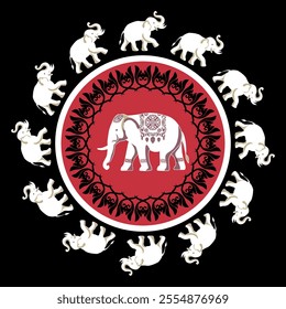 elephants pattern, mandala
Beautiful Thailand,thai pattern,seamless,Traditional,ethnic,fabric pattern for textiles,rugs, wallpaper,clothing, sarong,batik,wrap,embroidery,print,background,cover, illust
