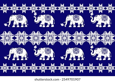 elephants pattern,thai pattern,seamless ,Traditional,ethnic,thai pattern,fabric pattern for textiles,rugs, wallpaper,clothing, sarong, batik,wrap,embroidery,print,background,cover,vector illustration