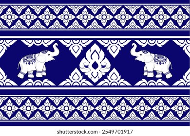 elephants pattern,thai pattern,seamless ,Traditional,ethnic,thai pattern,fabric pattern for textiles,rugs, wallpaper,clothing, sarong, batik,wrap,embroidery,print,background,cover,vector illustration