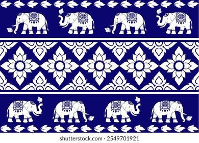 padrão de elefantes,padrão tailandês,sem emenda ,tradicional,étnico,padrão tailandês,padrão de tecido para têxteis,tapetes, papel de parede,roupas, sarong, batik,wrap,bordados,imprimir,plano de fundo,capa,ilustração vetorial