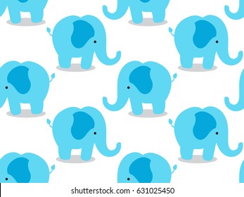 Elephants seamless fabric pattern