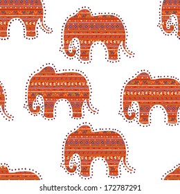 Elephants seamless pattern