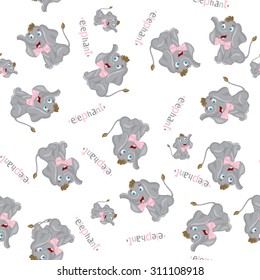 Elephants seamless pattern for kids