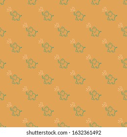 elephants seamless repeat pattern design. Perfect for kids or textile design
