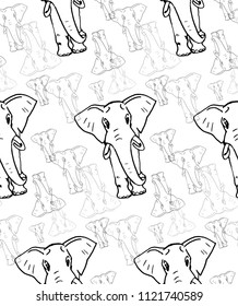 elephants seamless texture vector