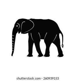 elephants vector silhouettes