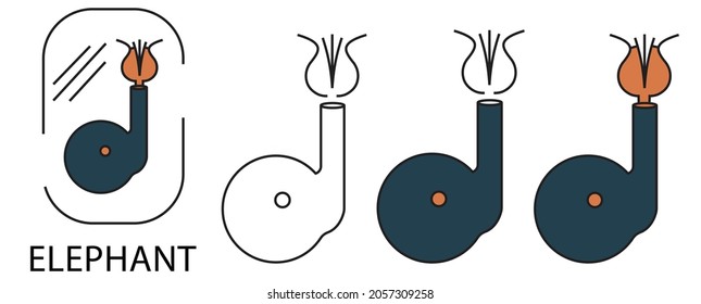 Elefanten mit Wasser. Elefantes Logo und Element. Symbol.