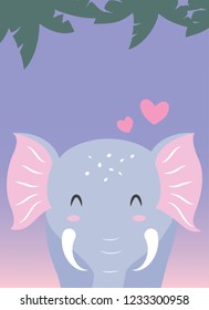 The elephant-shaped design is happy in its simple and natural shape on a bright backdrop.