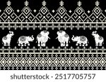  elephants,Tribal fabric patterns, beautiful ethnic patterns for textiles, carpets, wallpaper, clothing, sarongs, scarves, batik, embroidery, for the printing and advertising industries. geometric