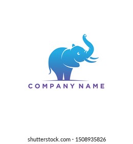 Elephatn Animal Logo Design Vector