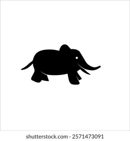 Elephent icon black and white logo.