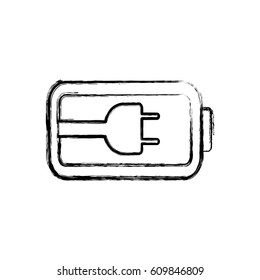 Eletric battery rechargeable vector illustration graphic design