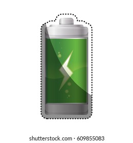 Eletric battery rechargeable vector illustration graphic design