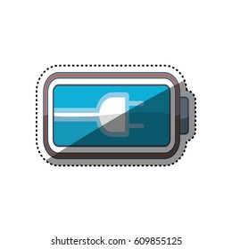 Eletric battery rechargeable vector illustration graphic design