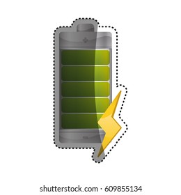 Eletric battery rechargeable vector illustration graphic design