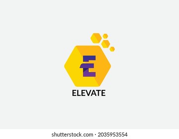 Elevate Abstract E Letter Modern Lettermarks Logo Design