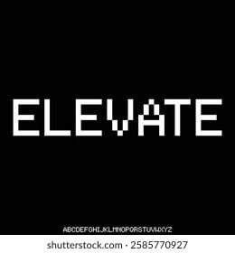 elevate. Abstract technology futuristic alphabet font. digital space typography vector illustration design