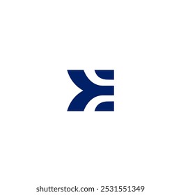 elevar o ícone do logotipo do avião aéreo letra E cauda simples com a forma de um avião a jato