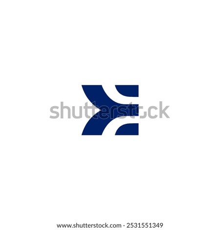 elevate air plane logo icon letter E simple tail with the shape of a Jet Airplane