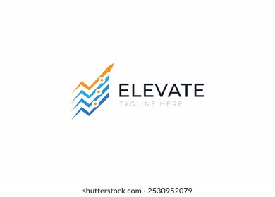 Elevate Arrow Growth Business Finance Logo Abstrato Tecnologia moderna Lucro Gestão