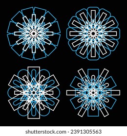 Verleihen Sie Designs mit unseren atemberaubenden Radial-Vektorgrafiken. Diese Vektorgrafiken mit fesselnden Kreismustern und modernen geometrischen Elementen verleihen jedem Projekt einen Hauch von Eleganz.