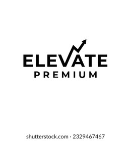 Elevate letter icon design illustration