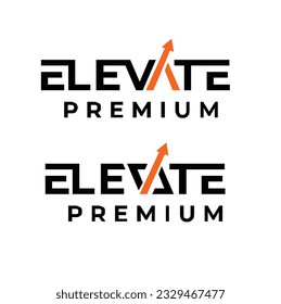 Elevate letter icon design illustration