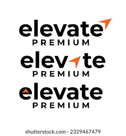 Elevate letter icon design illustration