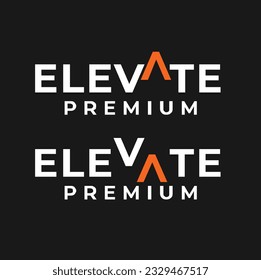 Elevate letter icon design illustration