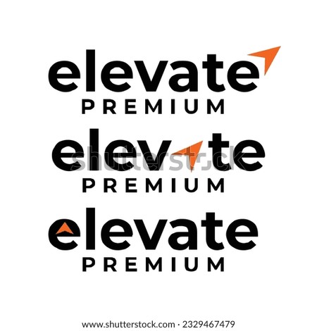 Elevate letter icon design illustration