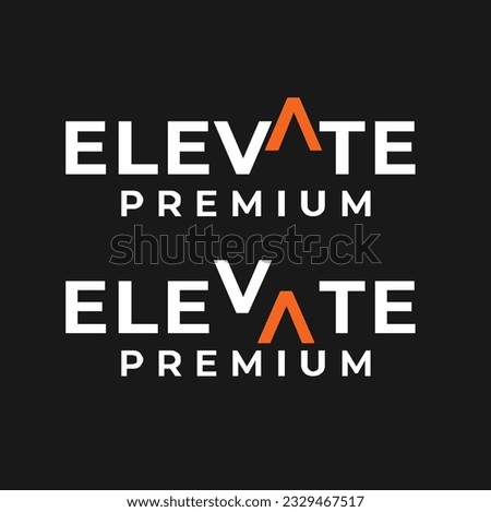 Elevate letter icon design illustration
