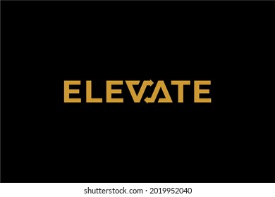 Elevate Letters Logo Design Vector.