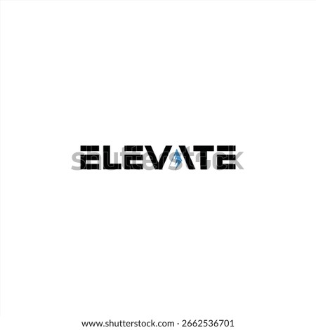 elevate logo design, business consulting vector icon template
