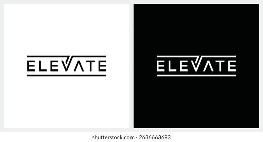 elevate logo design vector template