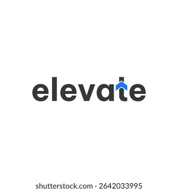 Elevate logo typography in simple and modern style.