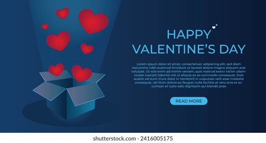 Elevate love with our Valentine's Day blue gift box banner. Express affection uniquely. Embrace the charm of blue hues for a memorable celebration. #valentine #banner