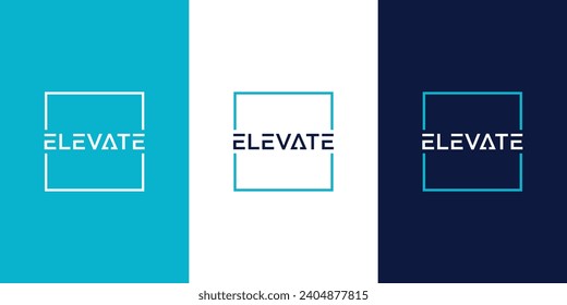 ELEVATE diseño de logotipo moderno TIPOGRAFÍA vectorial para descarga 