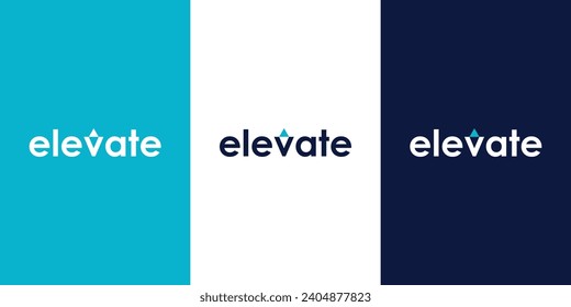 ELEVATE diseño de logotipo moderno TIPOGRAFÍA vectorial para descarga 