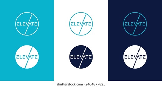 ELEVATE modern logo design vector TYPOGRAPHY for download 