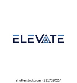 ELEVATE modern logo vector TYPOGRAPHY for download