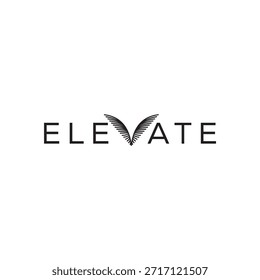 elevar design de logotipo de texto, tipografia elevar modelo de vetor gráfico