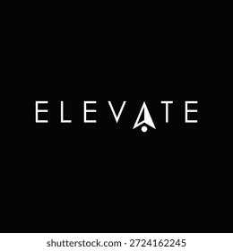 elevar design de logotipo de texto, tipografia elevar modelo de vetor gráfico