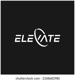 Elevate Text Logo, Typographic Font Logo Design Inspiration